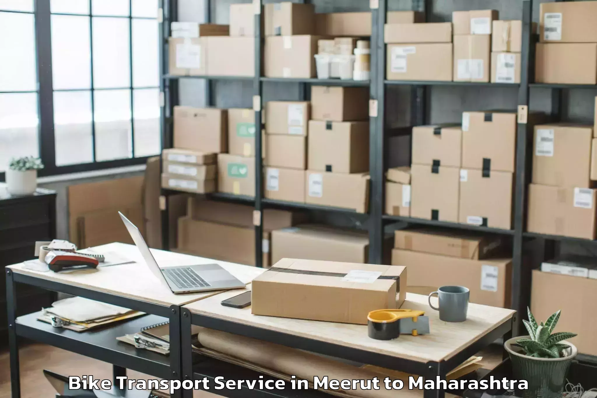 Hassle-Free Meerut to Georai Bike Transport